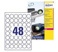 Avery Etichette In Poliestere Bianco 30mm 20 Fogli L4716-20 Etichette Stampante