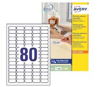 Etichetta adesiva L4732REV - removibile - adatta a stampanti laser - 35,6x16,9 mm - 80 etichette per foglio - bianco - A