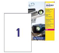 Etichetta in poliestere L4775 - adatta a stampanti laser - permanente - 210x297 mm - 1 etichetta per foglio - bianco - Avery - conf. 20 fogli A4 Quantita min. 1