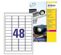 etichette adesive l4778 - in poliestere - laser - permanenti - 45,7 x 21,2 mm - 48 et/fg - 20 fogli - bianco - avery