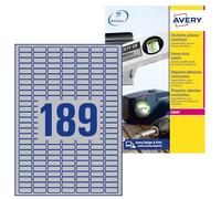 Etichette Stampante L6008-20 Avery Etic.Poliestere Argento 24.5x10