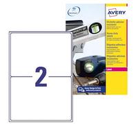 Etichetta in poliestere L7068 - adatta a stampanti laser - permanente - 199,6x143,5 mm - 2 etichette per foglio - bianco - Avery - conf. 20 fogli A4 Quantita min. 1