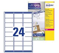 Etichetta adesiva L7159 - permanente - 63,5x33,9 mm - 24 etichette per foglio - bianco - Avery - conf. 100 fogli A4
