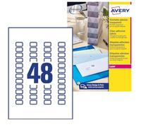 Mini etichette Avery - L7553-25 - 435889 Mini etichette adesive 22 X 12,7 mm con angoli arrotondati senza margini interni da 187 g/mq in confezione da 1200 Pz.
