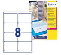 Poliestere adesivo L7565 trasparente 25fg A4 99,1x67,7mm (8et/fg) laser Avery
