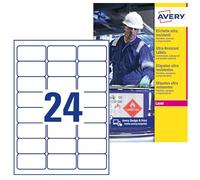 etichette adesive - in pe - laser - permanenti - 63,5 x 33,9 mm - 24 et/fg - 10 fogli - bianco - avery