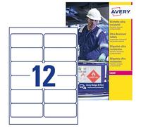Etichette in polietilene per protezione e sicurezza - 99,1x42,3mm - bianche - laser- 10 fogli - Avery