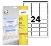 Etichette Freezer Avery L7970-25 - 302541 63,5 x 33,9 mm - carta - bianco - Etichette / foglio 24 - Fogli / confezione 25 - L7970-25