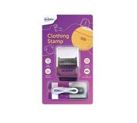 Avery Italia, Timbro CSTAMP-EU auto componibile per Tessuti, Personalizzabile, 288 caratteri, Stampa su 3 Righe, 1.000 Stampe, Include Pinzetta e Striscia Termoadesiva, 1 Pezzo per Confezione