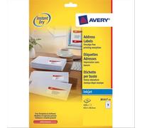 Etichette bianche Avery QuickDry - J8161-25 - 572017 Etichette adesive bianche 63,5 X 46,6 mm con angoli arrotondati con margini interni da 155 g/mq in confezione da 450 Pz.