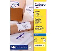 Avery J8163-15 Etichette autoadesive bianche, 210 pezzi, 99,1 x 38,1 mm, foglio A4, stampante a getto d'inchiostro, formato compatto, carta FSC, compatibile con My Online Stamp