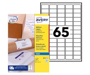 Avery J8651-15 - Confezione da 975 mini etichette per indirizzo, 38,1 x 21,2 mm, colore: Bianco