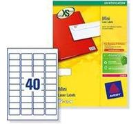 Avery Self Adhesive Mini Organising Return Address Labels, Laser Printers, 40 La