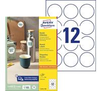 Avery Etichette rotonde L3416-100 60 mm 1200 pz Bianco adesive permanenti