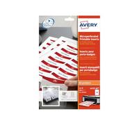 Avery Italia Inserti in carta per porta badge formato 54x90mm, 10 inserti per foglio, 200 inserti per confezione, adatti per cartellini Avery 4820