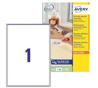 Etichette bianche rimovibili AVERY 210 x 297mm 25 fogli - L4735REV-25