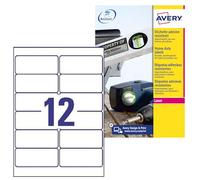 etichette adesive l4776 - in poliestere - laser - permanenti - 99,1 x 42,3 mm - 12 et/fg - 20 fogli - bianco - avery