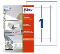 Avery L4796-20 Printable Place/Tent Cards, 1 Card Per A4 Sheet, White