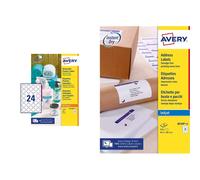etichette adesive tonde l4850 - in carta - rimovibili - diametro 37 mm - 24 et/fg - 25 fogli - bianco - avery