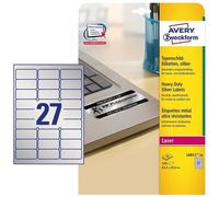 AVERY ETIC.POLIESTERE ARGENTO 63 5 X 29 6 L6011-20