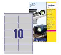 Avery L6012-20- Set di Etichette per Identificare Cavi ElettriciArgento, 96x50,8, 200 Pezzi