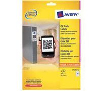 Avery L7121-25 - Etichette per codice QR (A4 fogli da 45 x 45 mm, 20 etichette per foglio, 25 fogli), colore: bianco