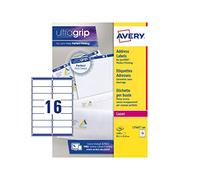 Etichetta adesiva L7162 - permanente - 99,1x33,9 mm - 16 etichette per foglio - bianco - Avery - conf. 100 fogli A4