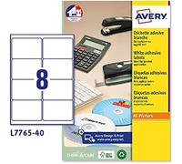 etichette adesive l4743rev - in carta - angoli arrotondati - rimovibili - 99,1 x 42,3 mm - 12 et/fg - 25 fogli - bianco