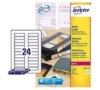 Avery L7665-25 Self-Adhesive Data Cartridge/Data Storage Labels, 24 Labels Per A