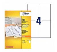 Avery Laser Labels, White 105 x 148,5mm DP004 400ST