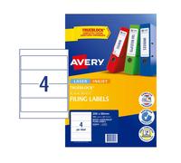 Avery Lever Arch Laser Etichetta Adesiva Permanente Senza Sbavature 25pk 4 Fogli