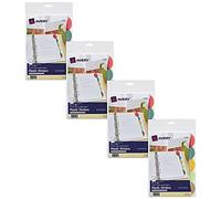 Avery Mini divisori in plastica con bordo inseribile per raccoglitori a 3 anelli, 14 x 21,6 cm, set di 5 schede, multicolore, 4 set di divisori per raccoglitori (21118)