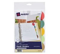 Avery - Mini divisori per raccoglitore a 5 linguette in plastica, con bordo in stile inseribile, 1 set (1118)