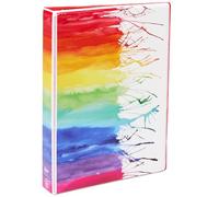 Avery + Mini raccoglitore Amy Tangerine Designer Collection, 14 x 21,6 cm, anelli rotondi da 2,5 cm, acquerello arcobaleno, 1 mini raccoglitore a 3 anelli (18713)