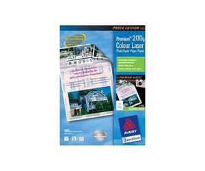 Avery Premium Colour Laser Photo Paper 200 g/m² carta inkjet Bianco