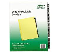 Avery Products - Avery - stampato in pelle Tab Index Dividers, 12-tab, months, nero, 12/set - Sold AS 1 set - la convenienza di prestampati titoli when you know how you want to indice. - economico con un look più cari. -