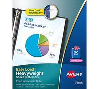Avery - Protezione per fogli pesanti, senza acidi, facile da caricare, 50 Pack, Diamante trasparente., 1