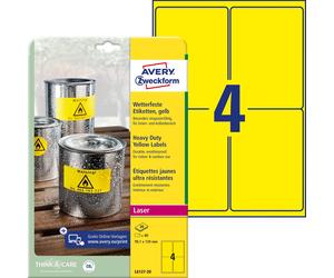 Avery Purpose Form L6127-20 Weatherproof Slides-Labels, 33.1 x 139 mm, 20 Sheet,