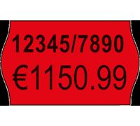 Avery Purpose Form RPLP1626 - Paper - adesivo permanente - perforato - rosso - 26 x 16 mm 12000 etichette (10 roll (s) x 1200) NEW