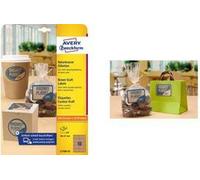 Avery Purpose formano etichette marroni naturali, carta di potenza 105 x 57 mm realizzata in materiale di riciclaggio al 100%, NEW
