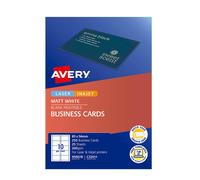 Avery Quick Clean eleganti biglietti da visita multiuso A4 25 pezzi solo fronte