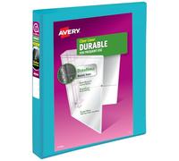Avery (R) Durable View Raccoglitore a 3 anelli, anelli inclinati da 2,5 cm, 1 raccoglitore azzurro (17295)