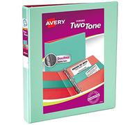 Avery (R) Raccoglitore bicolore, resistente, con 3 anelli, 2,5 cm, 1 raccoglitore color menta/corallo (17288)