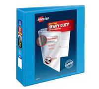 Avery Raccoglitore a 3 anelli, anelli inclinati One Touch da 7,6 cm, contiene carta da 21,6 x 27,9 cm, 1 raccoglitore azzurro (05601)