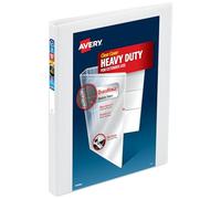 Avery Raccoglitore ad anelli resistente da 1,3 cm, anello inclinato One Touch, contiene carta da 21,6 x 27,9 cm, 1 raccoglitore bianco (79380)