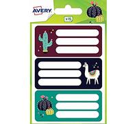AVERY - Sacchetto di 15 etichette scuola lama cactus 76 x 34 mm