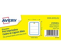 AVERY - Scatola di 1000 etichette cornici e linee blu - 30 x 37 mm