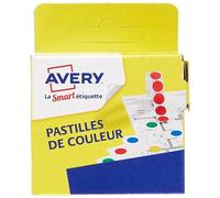 AVERY - Scatola distributrice da 150 pastiglie gialle adesivi, diametro 15 mm