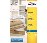 Avery Self Adhesive Clear Parcel Shipping Labels, Inkjet Printers, 8 Labels Per