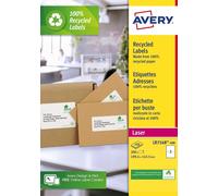 Avery Self Adhesive Recycled Parcel Shipping Labels, Laser Printers, 2 Labels Pe